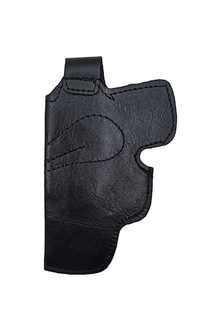 Glock 43 İçin Uyumlu Çorap Tipi Deri İç Kılıf Metal Maşalı Siyah
