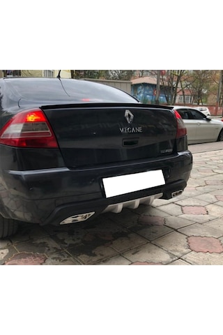 Renault Megane 2 Difüzör Difizör Gri + Kare Egzoz Görünüm C Tip 2002 - 2009