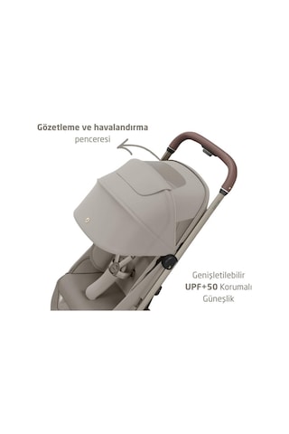 Maxi-cosi Fame Cabin Led Işıklı Entegre Şarj Üniteli Tek Elle Katlanan Premium Kabin Boy Bebek Arabası Sapphire Sand