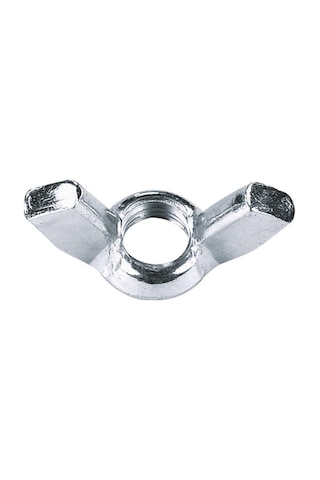 Kelebek Somun Metrik 4mm 20 Adet Kaplamalı Beyaz