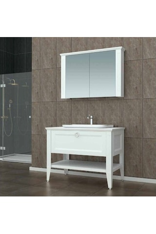 Evros Lavin 90 Cm Banyo Dolabı Beyaz