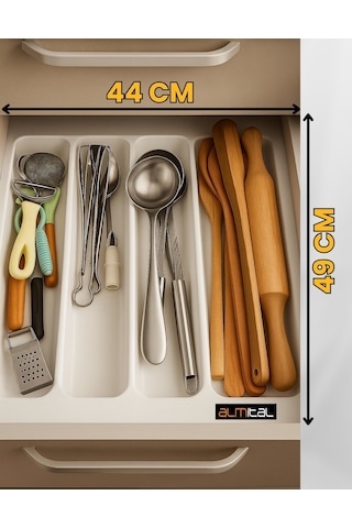 44x49 Cm. Beyaz Kaşıklık Ve Kepçelik 2'li Set 40x41 Cm'e Kadar Kesilebilir - 44x49byz-set Beyaz