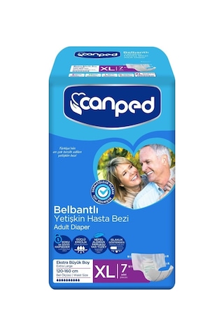Canped Belbantlı Yetişkin Hasta Bezi Extra Büyük Boy XL 7'Li