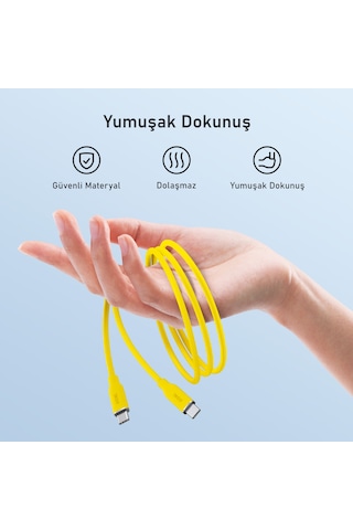 Aohi Silky USB-C To USB-C 1 M 480 Mbps 140 W Hızlı Şarj Kablosu