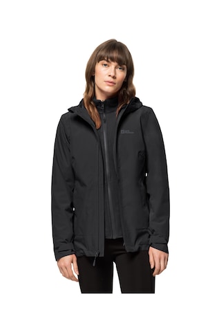 Jack Wolfskin Moonrise 3IN1 Kadın Su Geçirmez Outdoor Mont Siyah