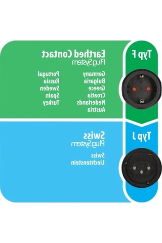 Seyahat Fişi / Adaptörü - Ab Tipi Ve İsviçre Prizi İçin