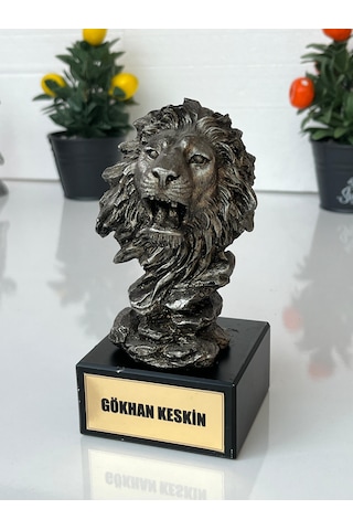 Aslan Kafa Biblo Ve Heykel Ofis Ve Ev İçin Şık Dekoratif Obje