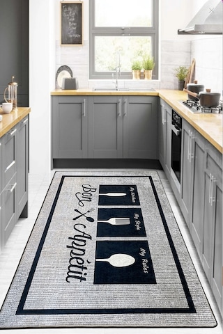 Seabon Grey Mutfak Halısı Djth Gri