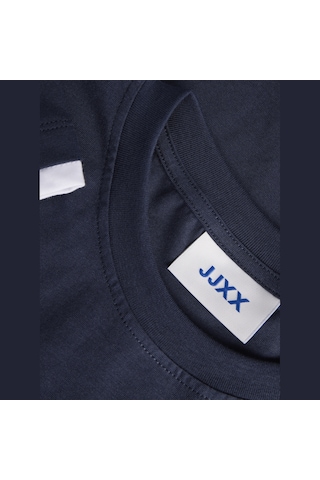 Jack & Jones Kadin Loose Fit Bisiklet Yaka Crop Tisört - Andrea - 12297396 Navy Blazer