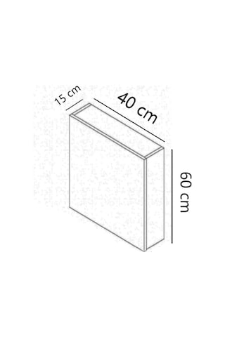 Tek Kapaklı Aynalı Banyo Dolabı Beyaz