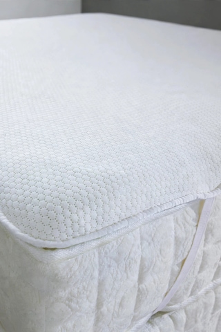 Elovias Sıvı Geçirmez 4 Köşe Lastikli Honeycomb Desenli Yatak Alez Seti 4 Köşe Lastikli Yatak Alezi Ve 2'li Yastık Alez Koruyucusu Beyaz Tek Kişilik - Çift Kişilik