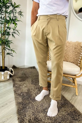 Saklımoda Chekcich Jogger Pantolon Bej Çok Renkli