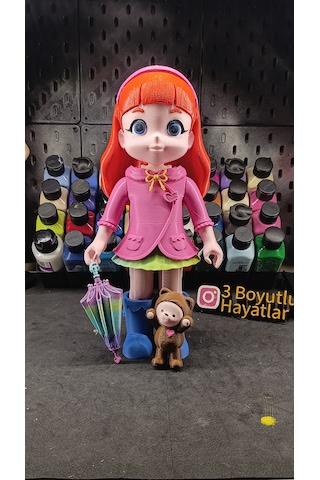 Gökkuşağı Ruby Oyuncak Figür Bebek 30 Cm - Sevimli Çizgi Film Karakteri Hediyelik