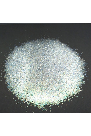 SİM SEDEFLİ BEYAZ RENK LAZER İRİ TANELİ  GLİTTER JANJANLI TOZ SİM 500 GR