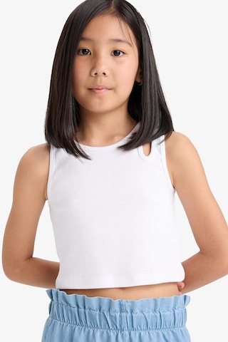 Defacto Kız Çocuk Bisiklet Yaka Crop Beyaz Atlet C4607a825hswt34 Beyaz