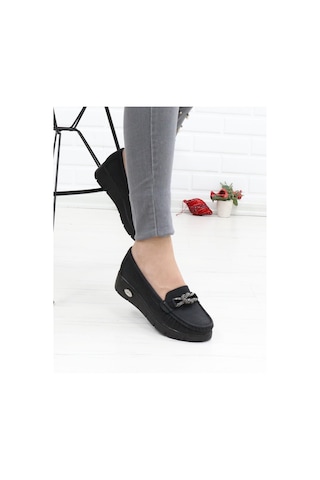 Nesil Shoes Nstar 410 Siyah Kot Anatomik Kadın Ayakkabı-siyah Kot Siyah