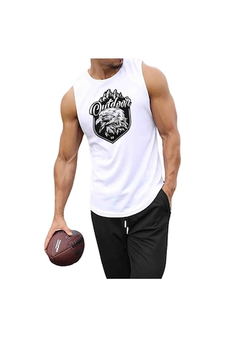 Bluu Outdooreagle Kolsuz Sporcu T-shirt Tank Top Spor Atlet
