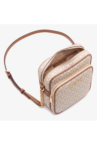 Michael Kors Jet Set Travel Kadın Logolu Çapraz Omuz Çantası 35f1gtvc2b Vanilya