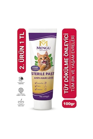 Tüy Dökülme Engelleyici, Tüy Yumağı Ve Kusma Önleyici Multivitamin Kedi Malt Macun 100 Gr