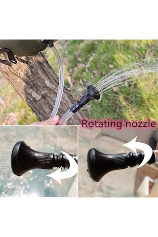 Prestigegoods 20l Taşınabilir Solar Duş Çantası Siyah, Kampçılık İçin Uygun, 0.52kg Ağırlık, 48x47x31cm Boyut Siyah