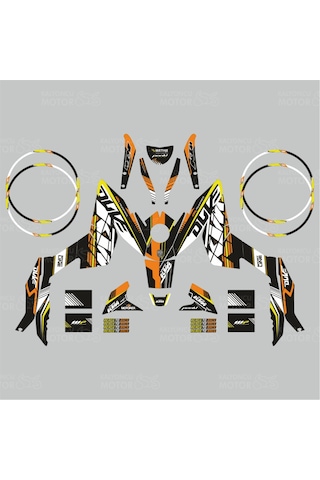 Ktm Duke 125 Sport Line Sticker Set Yellow