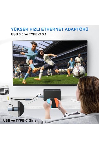 Inca Iutp-01tx Usb 3.0 & Type-c 3.1 Ethernet Adaptörlü 1000mbps A