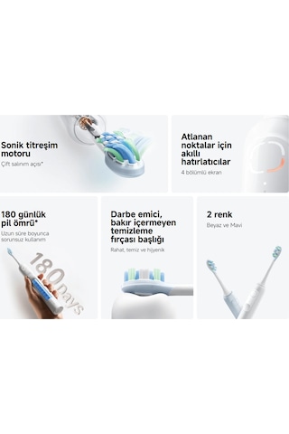 Xiaomi Electric Toothbrush Şarjlı Diş Fırçası Mavi