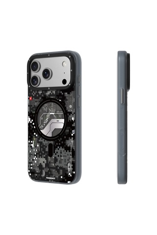 Apple Uyumlu iPhone 17 Pro Max Kılıf M-safe Şarj Özellikli Youngkit Camouflage Sykell Serisi Kapak Siyah Siyah