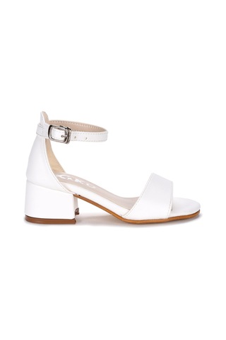 Sheila Cilt Günlük Kız Çocuk 4 Cm Topuklu Sandalet Abiye Ayakkabı Sedef