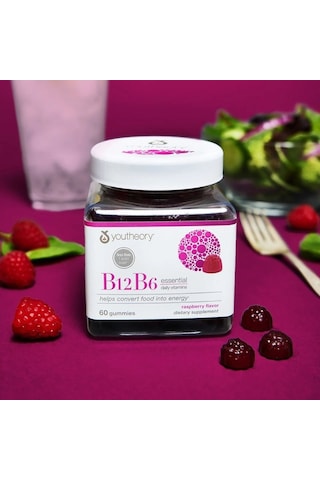 B12b6 - Vegan Vitamin B6 & Vitamin B12 - Offers Brain Health, Energy & Immunity Support - Dairy, Soy & Gluten Free - 60 Vege