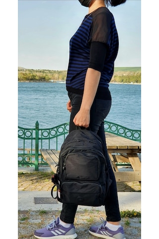 Nemo Bags Unisex Siyah Sırt Okul Laptop Seyahat Çantası