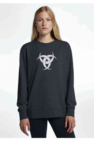 Göktürk Teşkilatı Mahsusa Baskılı Füme Antrasit Kadın Sweatshirt