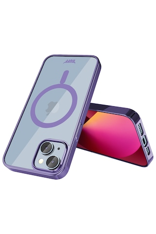 Apple Uyumlu iPhone Buff 13 Magsafe Slim Fit Kılıf Purple