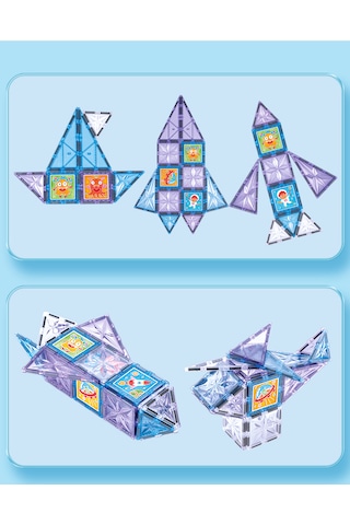 Magnepaint 58 Parçalı Premium Manyetik Oyuncak/bloklar Seti Boya