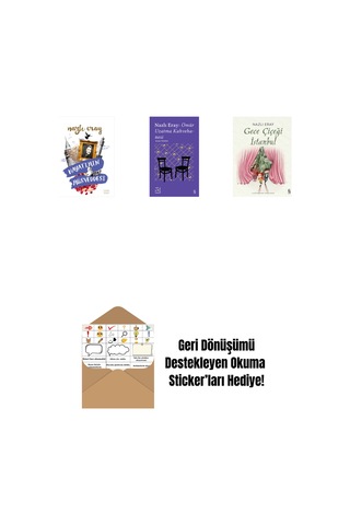 Hayatımın Müsveddesi + Everest Açıkhava 15 - Nazlı Eray: Ömür Uzatma Kahvehanesi Seçme Öyküler + Gece Çiçeği İstanbul + Okuma Sticker'ları