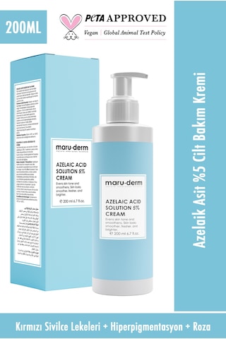 Maruderm Azelaik Asit %5 Cilt Bakım Kremi 200 ML