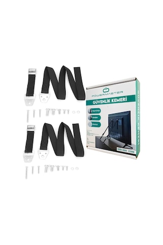 Powermaster Pwr-22080 Lcd Led Tv Güvenlik Kemeri Unite Askı Aparatı Televizyon Sabitleyici Deprem Sabitleyici