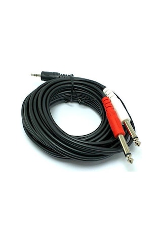 Electroon 3.5Mm Stereo 2X6.3Mm Mono Jaklı Kablo 5Mt