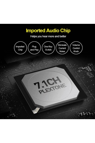 Xindoker Gs3 Usb 7.1 Sanal Ses Kartı - Sessiz Tuşlu, Sürücüsüz, Pc/laptop Uyumlu, Siyah