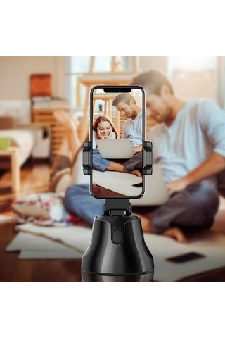 360 Hareket Algılayıcı Sensörlü Akıllı Çekim Selfie Video Takip Tripodu Çok Renkli