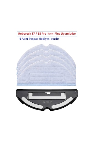 Roborock Uyumlu S7 - S8 Modelleri Uyumlu Paspas Aparatı Mop Takma Aparatı Ve Paspas