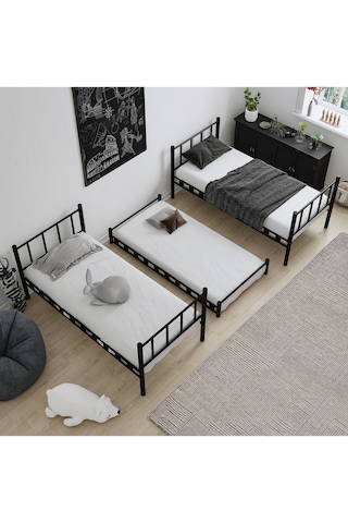 Aksviva Zambak Genç Çocuk Yatak Odası Metal Ranza Ve Karyola 90x200 90 x 200
