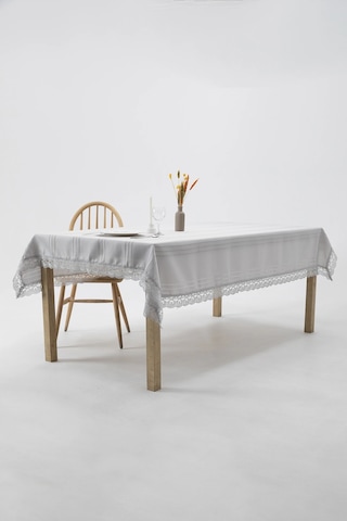 Defne Leke Tutmaz Masa Örtüsü 160x220 - Gri Gri