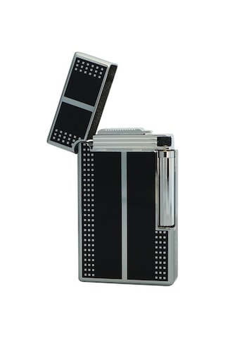 Tek Torch Pürmüz Siyah-gümüş Puro Çakmağı - Tr4505