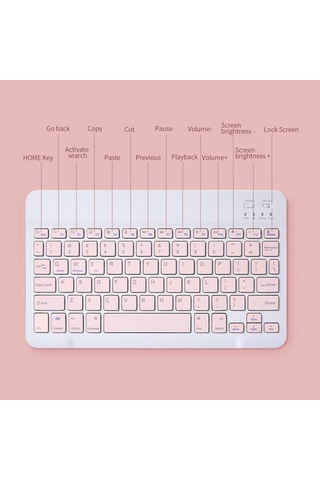 Springsun "ultra İnce Kablosuz Klavye - İphone Uyumlu, İpad Ve Bilgisayarlar İçin Uzun Pil Ömrü İle 44 Saat Kullanım"