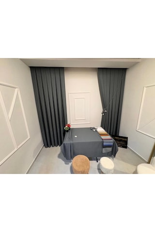 Nivemeshome Roma 18542-d K.gri Keten 1/3 Sık Pileli Fon Perde Apm Gri