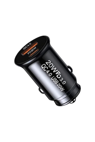 Akım Korumalı 20w Ultra Hızlı Şarj Araba Çakmaklık Şarj Başlığı Araç İçi Şarj Başlığı 2 Cihaz Destekli