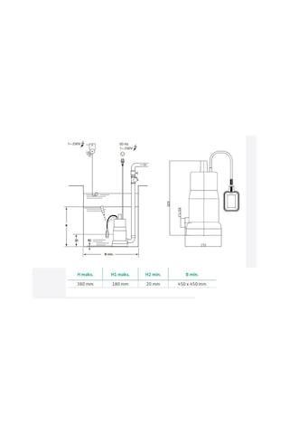 Wilo Drain 10.7 Az Kirli Su Drenaj Dalgıç Pompa 10 Mt Kablolu Fl