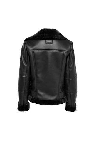 Only 15260002 Onlagnete Faux Leather Bıker Black Kadın Deri Mont Siyah