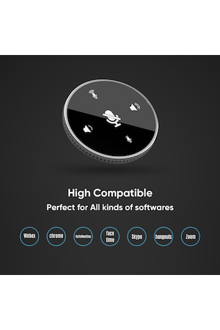 Xindoker Y02 Usb Konferans Mikrofonu - 360 Tüm Yönlü Ses Alıcı, Gömülü Hoparlör, Plug & Play, Ofis Toplantıları, Online Öğretim, Oyun Sesleri İçin Altın Renk